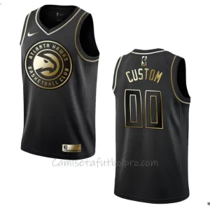 Camiseta de Baloncesto Atlanta Hawks Golden Edition Swingman Negro Camiseta de Baloncesto Atlanta Hawks Golden Edition Swingman Negro