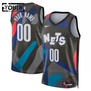 Camiseta de Baloncesto Brooklyn Nets City Edition Swingman 2023/24 Niños Negro Camiseta de Baloncesto Brooklyn Nets City Edition Swingman 2023/24 Niños Negro