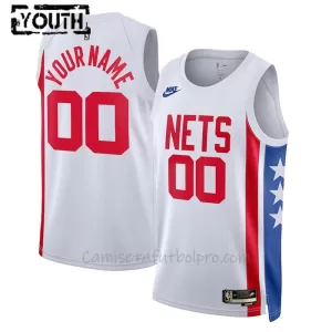 Camiseta de Baloncesto Brooklyn Nets Classic Edition Swingman Niños Blanco Camiseta de Baloncesto Brooklyn Nets Classic Edition Swingman Niños Blanco