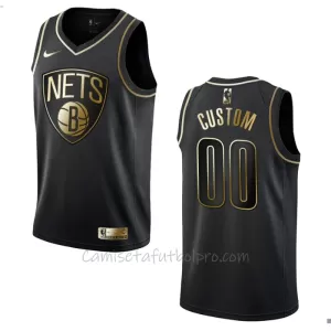 Camiseta de Baloncesto Brooklyn Nets Golden Edition Swingman Negro Camiseta de Baloncesto Brooklyn Nets Golden Edition Swingman Negro