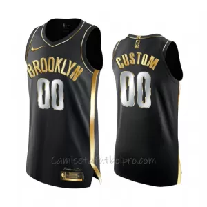 Camiseta de Baloncesto Brooklyn Nets Golden Edition Swingman Negro Camiseta de Baloncesto Brooklyn Nets Golden Edition Swingman Negro