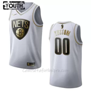 Camiseta de Baloncesto Brooklyn Nets Golden Edition Swingman Niños Blanco Camiseta de Baloncesto Brooklyn Nets Golden Edition Swingman Niños Blanco