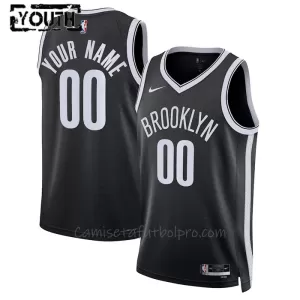 Camiseta de Baloncesto Brooklyn Nets Icon Edition Swingman 2023/24 Niños Negro Camiseta de Baloncesto Brooklyn Nets Icon Edition Swingman 2023/24 Niños Negro