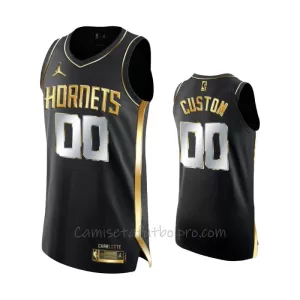 Camiseta de Baloncesto Charlotte Hornets Golden Edition Swingman Negro Camiseta de Baloncesto Charlotte Hornets Golden Edition Swingman Negro