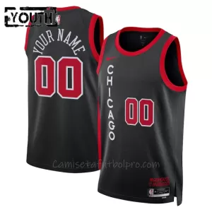 Camiseta de Baloncesto Chicago Bulls City Edition Swingman 2023/24 Niños Negro Camiseta de Baloncesto Chicago Bulls City Edition Swingman 2023/24 Niños Negro