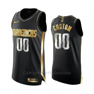 Camiseta de Baloncesto Dallas Mavericks Golden Edition Swingman Negro Camiseta de Baloncesto Dallas Mavericks Golden Edition Swingman Negro