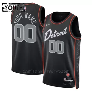 Camiseta de Baloncesto Detroit Pistons City Edition Swingman 2023/24 Niños Negro Camiseta de Baloncesto Detroit Pistons City Edition Swingman 2023/24 Niños Negro