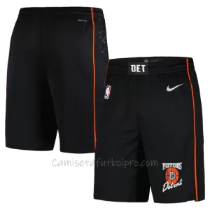 Shorts de Baloncesto Detroit Pistons City Edition Swingman Negro Shorts de Baloncesto Detroit Pistons City Edition Swingman Negro