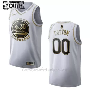 Camiseta de Baloncesto Golden State Warriors Golden Edition Swingman Niños Blanco Camiseta de Baloncesto Golden State Warriors Golden Edition Swingman Niños Blanco