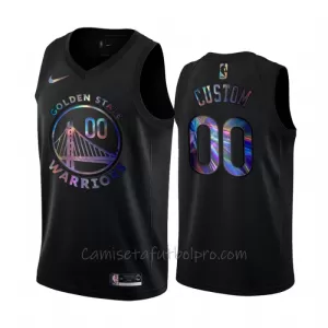 Camiseta de Baloncesto Golden State Warriors HWC Iridescent Swingman Negro Camiseta de Baloncesto Golden State Warriors HWC Iridescent Swingman Negro