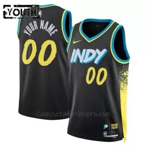 Camiseta de Baloncesto Indiana Pacers City Edition Swingman 2023/24 Niños Negro Camiseta de Baloncesto Indiana Pacers City Edition Swingman 2023/24 Niños Negro