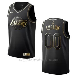 Camiseta de Baloncesto Los Angeles Lakers Golden Edition Swingman Negro Camiseta de Baloncesto Los Angeles Lakers Golden Edition Swingman Negro