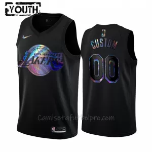 Camiseta de Baloncesto Los Angeles Lakers HWC Iridescent Swingman Niños Negro Camiseta de Baloncesto Los Angeles Lakers HWC Iridescent Swingman Niños Negro