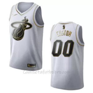 Camiseta de Baloncesto Miami Heat Golden Edition Swingman Blanco Camiseta de Baloncesto Miami Heat Golden Edition Swingman Blanco