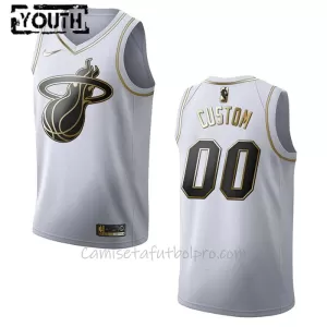Camiseta de Baloncesto Miami Heat Golden Edition Swingman Niños Blanco Camiseta de Baloncesto Miami Heat Golden Edition Swingman Niños Blanco