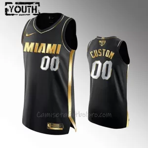 Camiseta de Baloncesto Miami Heat Golden Edition Swingman Niños Negro Camiseta de Baloncesto Miami Heat Golden Edition Swingman Niños Negro