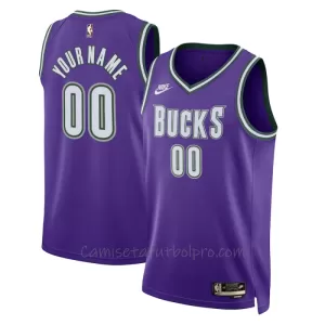 Camiseta de Baloncesto Milwaukee Bucks Classic Edition Swingman Morado Camiseta de Baloncesto Milwaukee Bucks Classic Edition Swingman Morado