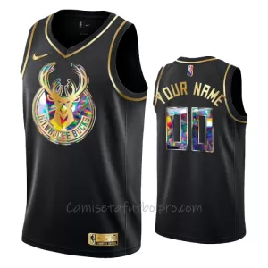 Camiseta de Baloncesto Milwaukee Bucks Diamond Edition Swingman Negro Camiseta de Baloncesto Milwaukee Bucks Diamond Edition Swingman Negro