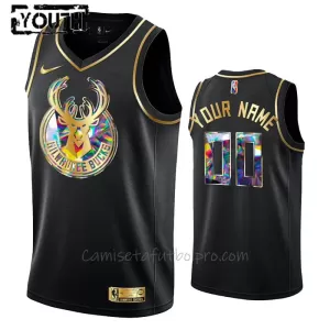 Camiseta de Baloncesto Milwaukee Bucks Diamond Edition Swingman Niños Negro Camiseta de Baloncesto Milwaukee Bucks Diamond Edition Swingman Niños Negro