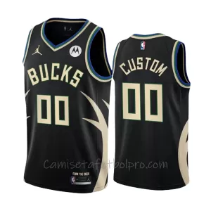 Camiseta de Baloncesto Milwaukee Bucks Statement Edition Swingman 2023/24 Negro Camiseta de Baloncesto Milwaukee Bucks Statement Edition Swingman 2023/24 Negro