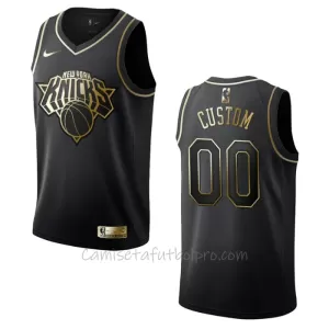 Camiseta de Baloncesto New York Knicks Golden Edition Swingman Negro Camiseta de Baloncesto New York Knicks Golden Edition Swingman Negro