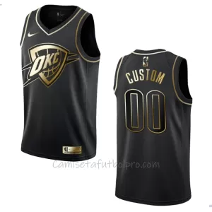 Camiseta de Baloncesto Oklahoma City Thunder Golden Edition Swingman Negro Camiseta de Baloncesto Oklahoma City Thunder Golden Edition Swingman Negro