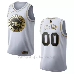 Camiseta de Baloncesto Philadelphia 76ers Golden Edition Swingman Blanco Camiseta de Baloncesto Philadelphia 76ers Golden Edition Swingman Blanco