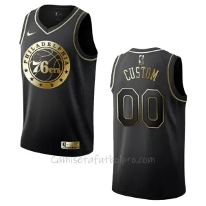 Camiseta de Baloncesto Philadelphia 76ers Golden Edition Swingman Negro Camiseta de Baloncesto Philadelphia 76ers Golden Edition Swingman Negro