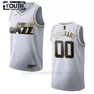 Camiseta de Baloncesto Utah Jazz Golden Edition Swingman Niños Blanco