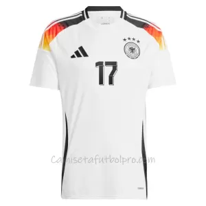 Camiseta Alemania Florian Wirtz 17 Hombre 1ª Equipación Eurocopa 2024