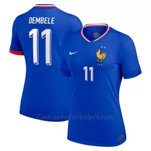 Camiseta Francia Ousmane Dembélé 11 Mujer 1ª Equipación Eurocopa 2024