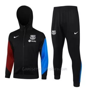 Chaqueta De Entrenamiento Con Capucha FC Barcelona Niños 24/25 Negro Chaqueta De Entrenamiento Con Capucha FC Barcelona Niños 24/25 Negro