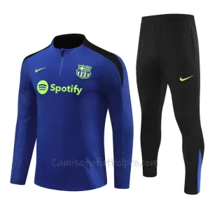 Conjunto de sudadera de entrenamiento FC Barcelona Niños 24/25 Azul Conjunto de sudadera de entrenamiento FC Barcelona Niños 24/25 Azul