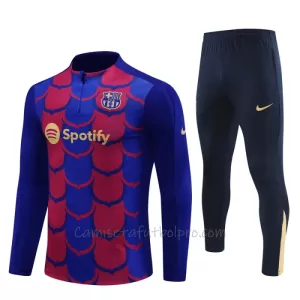 Conjunto de sudadera de entrenamiento FC Barcelona Niños 24/25 Azul Conjunto de sudadera de entrenamiento FC Barcelona Niños 24/25 Azul
