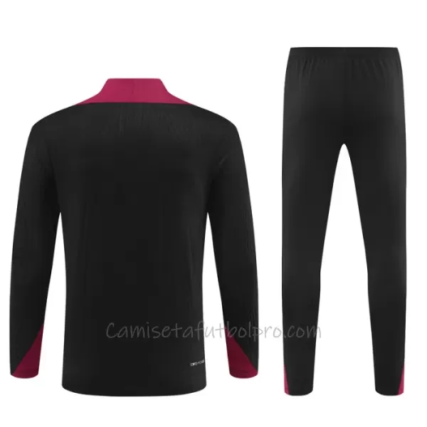 Conjunto de sudadera de entrenamiento Paris Saint-Germain Hombre 24/25 Negro