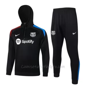 Sudadera de entrenamiento con capucha FC Barcelona Niños 24/25 Negro Sudadera de entrenamiento con capucha FC Barcelona Niños 24/25 Negro