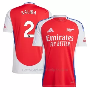 Camiseta Arsenal Saliba 2 Hombre 1ª Equipación 24/25
