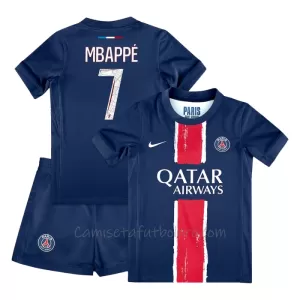 Camiseta Paris Saint-Germain Kylian Mbappé 7 Niños 1ª Equipación 24/25
