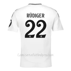 Camiseta Real Madrid Antonio Rüdiger 22 Hombre 1ª Equipación 24/25 Camiseta Real Madrid Antonio Rüdiger 22 Hombre 1ª Equipación 24/25