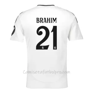 Camiseta Real Madrid Brahim 21 Hombre 1ª Equipación 24/25 Camiseta Real Madrid Brahim 21 Hombre 1ª Equipación 24/25