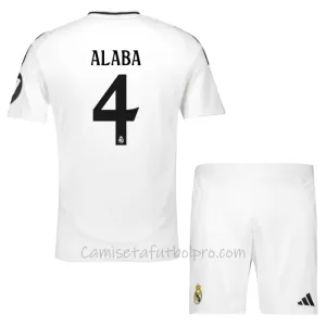 Camiseta Real Madrid David Alaba 4 Niños 1ª Equipación 24/25 Camiseta Real Madrid David Alaba 4 Niños 1ª Equipación 24/25