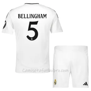 Camiseta Real Madrid Jude Bellingham 5 Niños 1ª Equipación 24/25 Camiseta Real Madrid Jude Bellingham 5 Niños 1ª Equipación 24/25