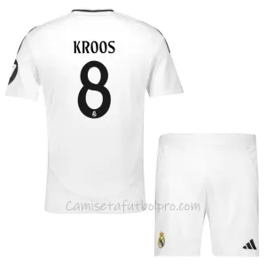 Camiseta Real Madrid Toni Kroos 8 Niños 1ª Equipación 24/25 Camiseta Real Madrid Toni Kroos 8 Niños 1ª Equipación 24/25