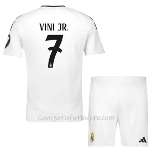 Camiseta Real Madrid Vinicius Junior 7 Niños 1ª Equipación 24/25 Camiseta Real Madrid Vinicius Junior 7 Niños 1ª Equipación 24/25