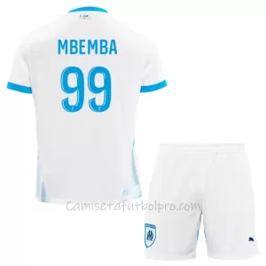Camiseta Olympique de Marseille Mbemba 99 Niños 1ª Equipación 24/25