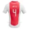 Camiseta AFC Ajax Jorrel Hato 4 Hombre 1ª Equipación 24/25