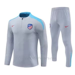 Conjunto de sudadera de entrenamiento Atlético Madrid Hombre 24/25 Gris Conjunto de sudadera de entrenamiento Atlético Madrid Hombre 24/25 Gris
