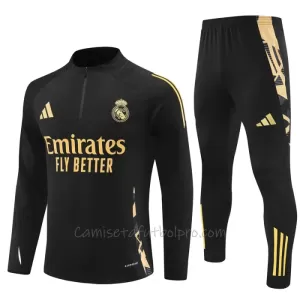 Conjunto de sudadera de entrenamiento Real Madrid Hombre 24/25 Negro Conjunto de sudadera de entrenamiento Real Madrid Hombre 24/25 Negro