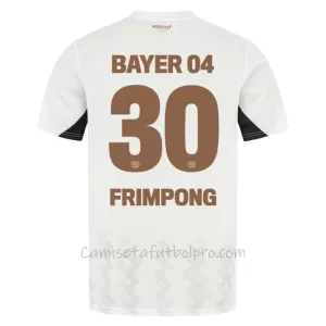 Camiseta Bayer 04 Leverkusen Jeremie Frimpong 30 Hombre 2ª Equipación 24/25