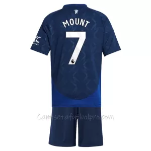 Camiseta Manchester United Mason Mount 7 Niños 2ª Equipación 24/25